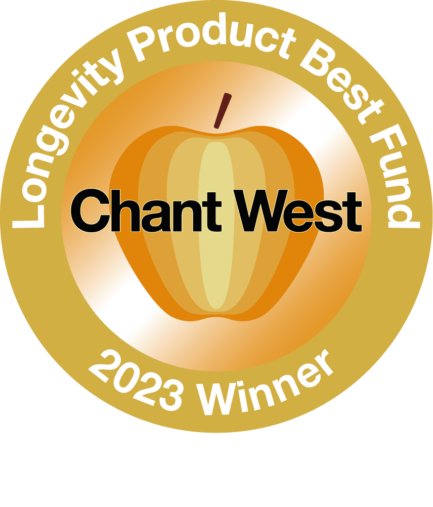 Chant West Longevity Product Best Fund 2023 award logo