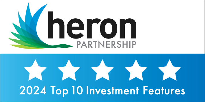 Heron 2024 Top 10 Investment Features award logo