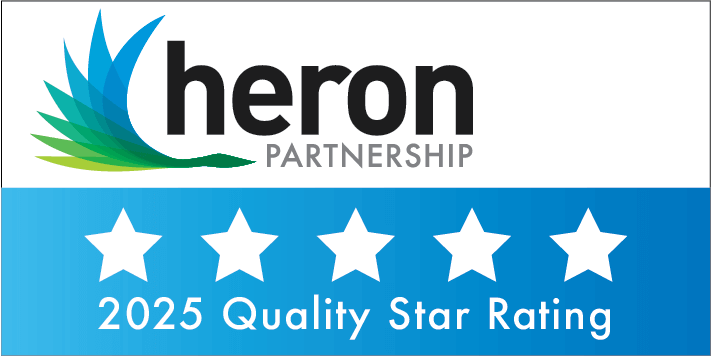 Heron 2024 Quality Star Rating award logo