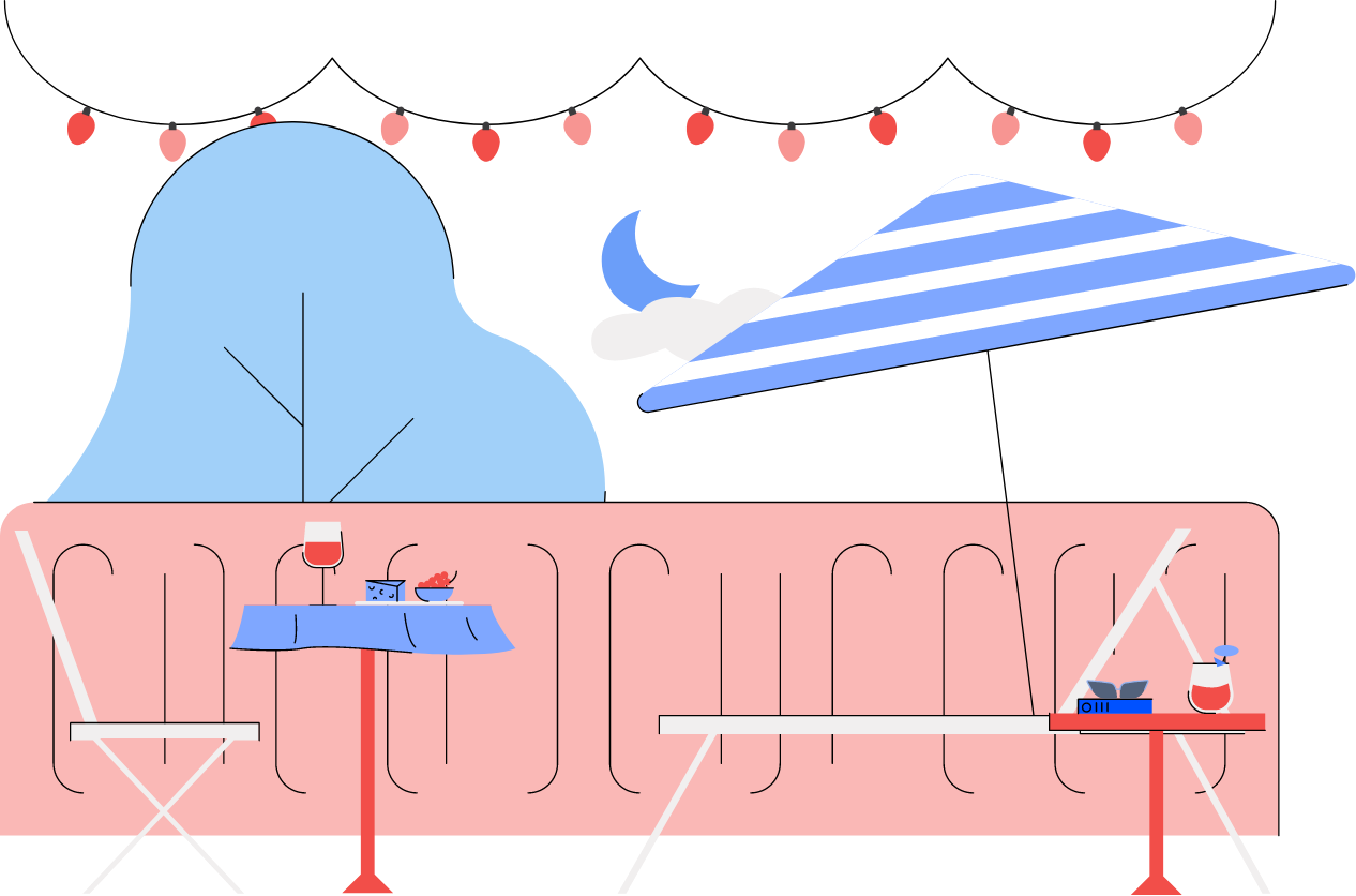 Illustration of a terrace